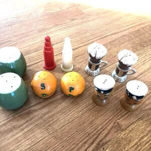 Lot of Vintage Salt and Pepper Shakers Matching